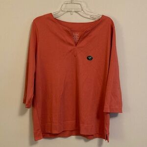 L.L. Bean Women's 3/4 Sleeve Coral Tee